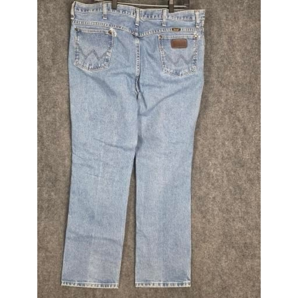 Wrangler 36MWZSW Mens Denim Jeans 38x32‎ Light Wash Cowboy Western Classic Work